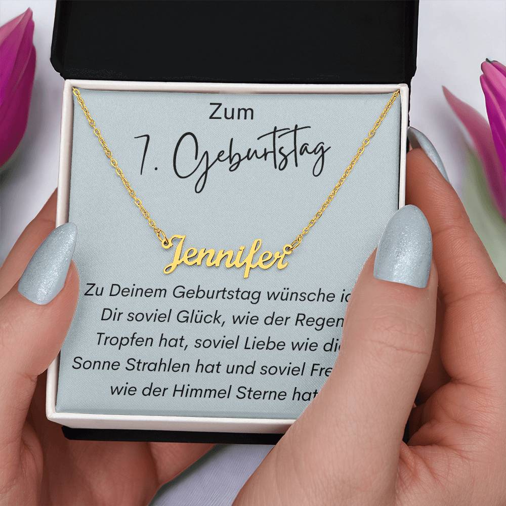 Zum 7. Geburtstag Personalisierte Namenskette
