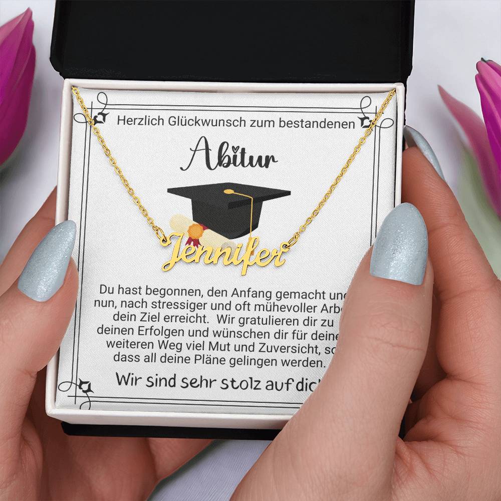 Wir Gratulieren Dir Zu Deinen Erfolgen - Custom Name Necklace