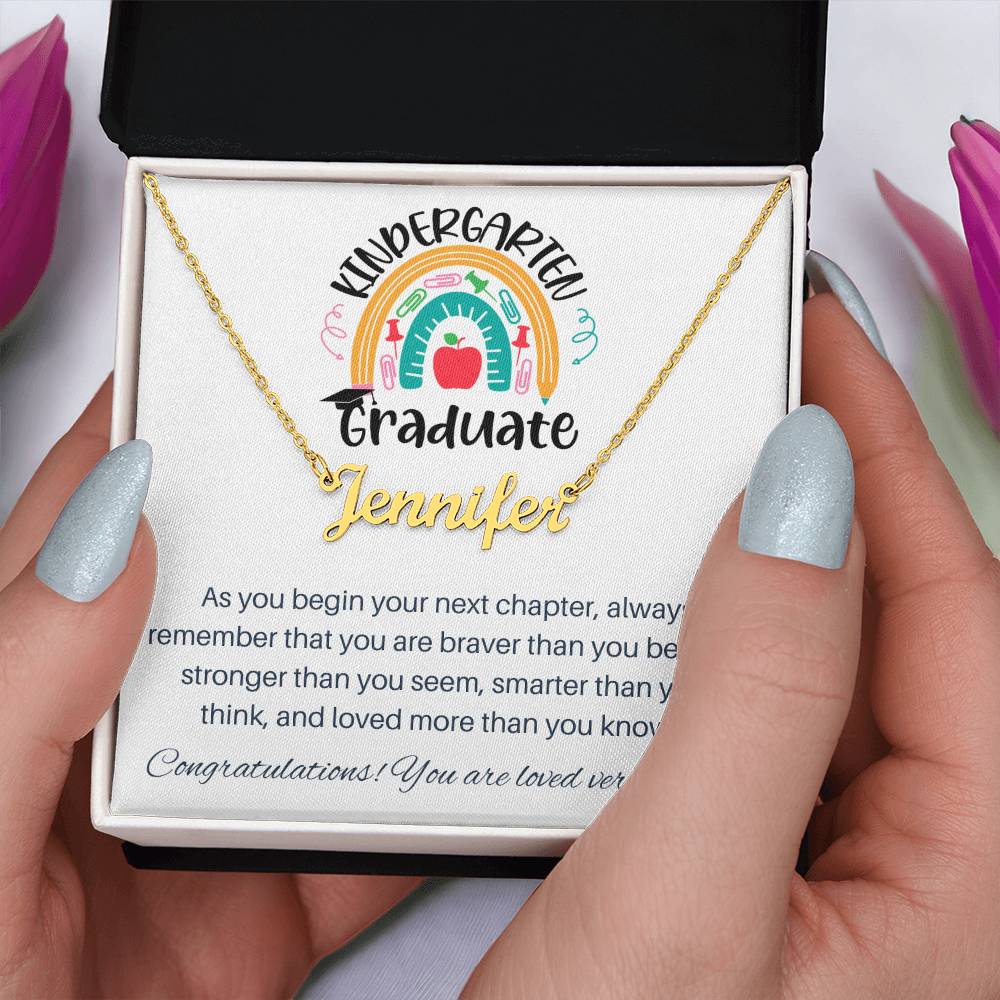 Kindergarten Graduation Gift - Custom Name Necklace 2