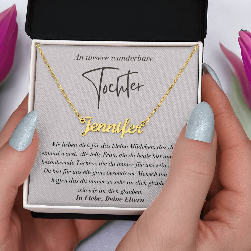 An Unsere Wunderbare Tochter – Wir Lieben Dich – Custom Name Necklace