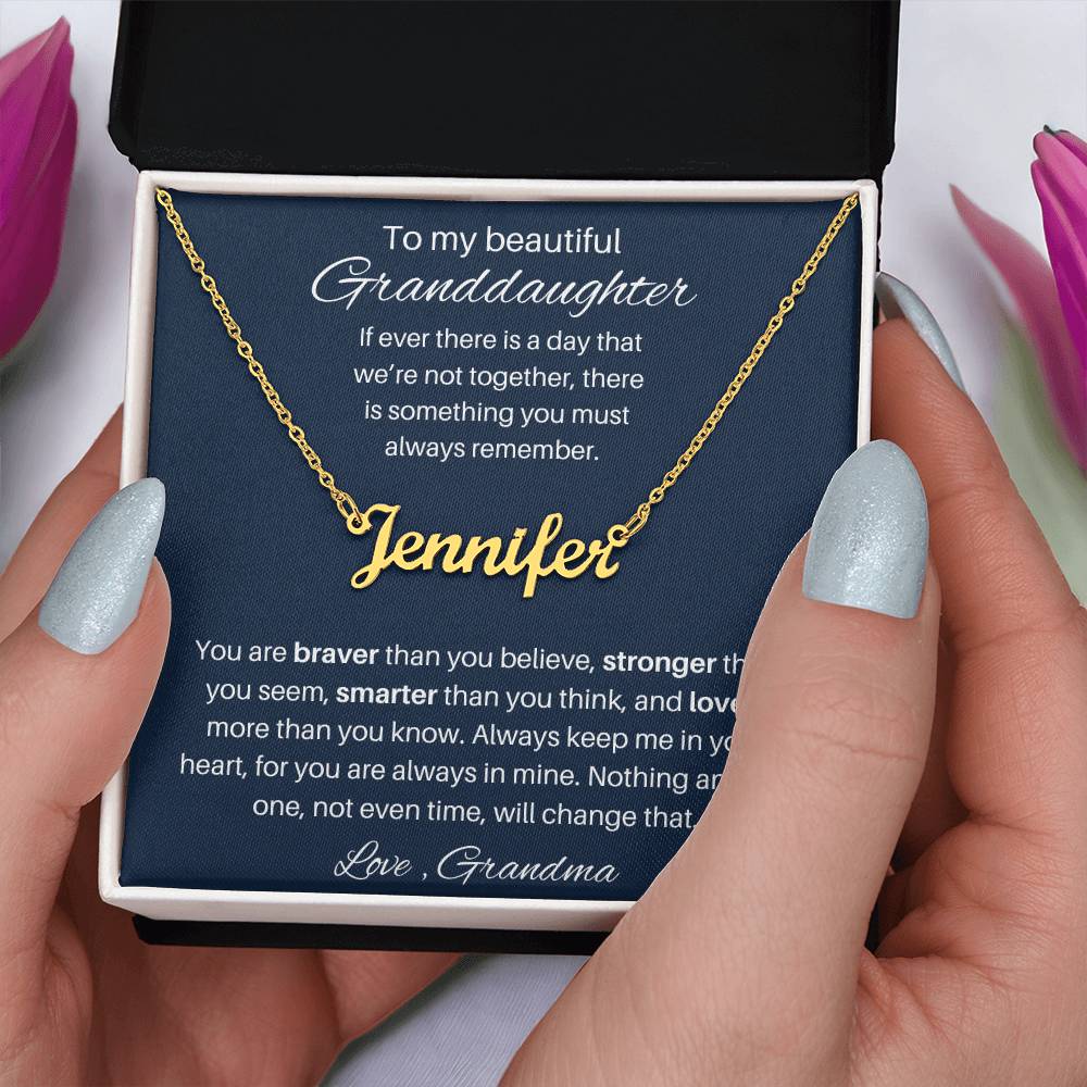 Granddaughter Personalized Necklace Gift 1