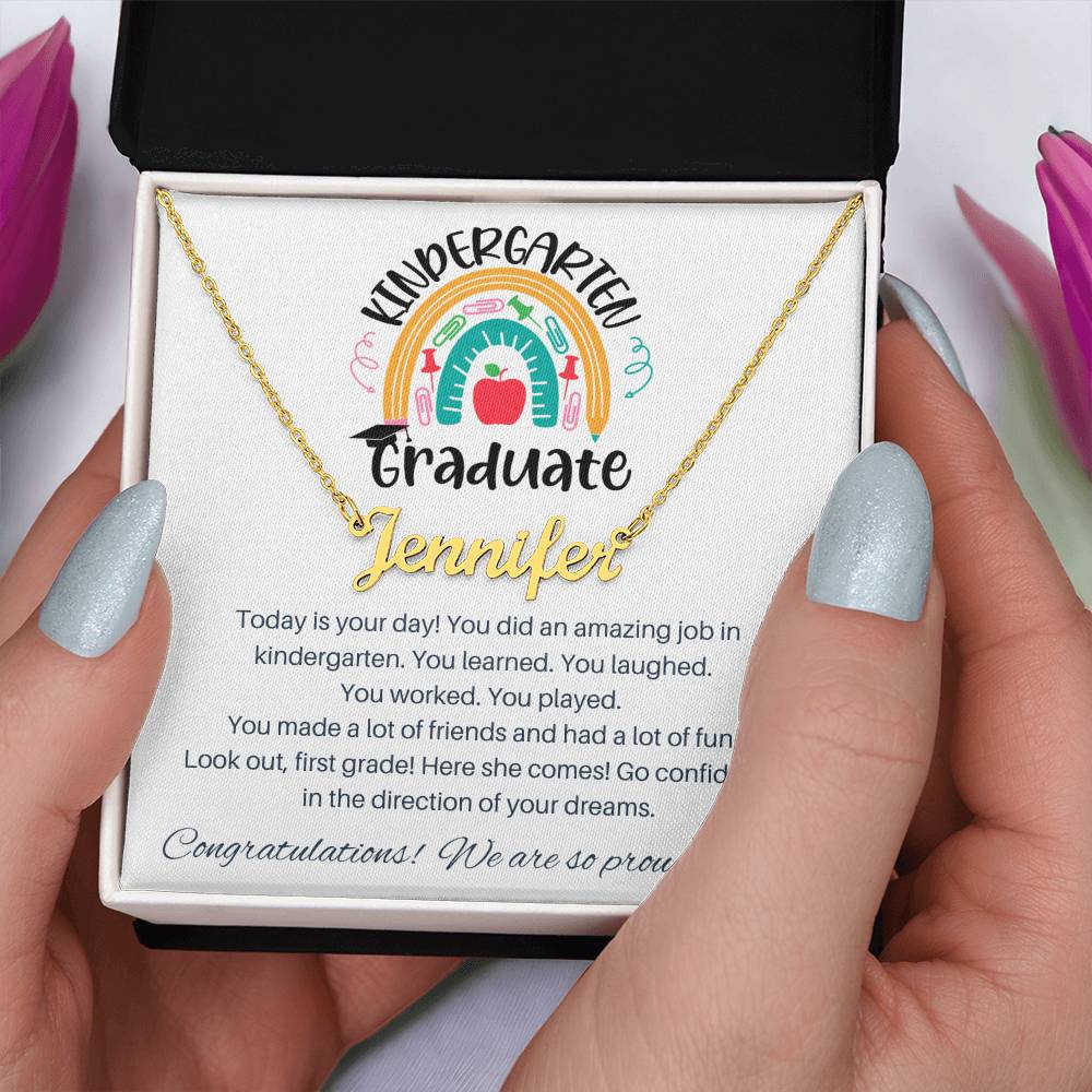 Kindergarten Graduation Gift - Custom Name Necklace 3
