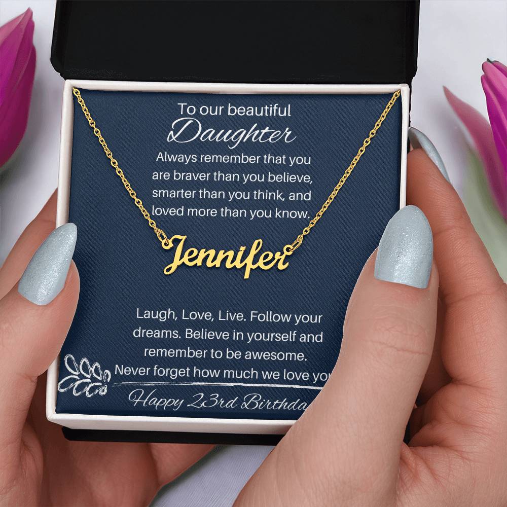 Daughter Personalized Name Necklace 23rd Birthday