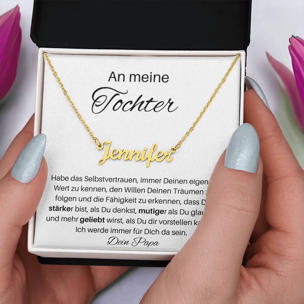 An Meine Tochter – Ich Werde Immer Für Dich Da Sein – Custom Name Necklace