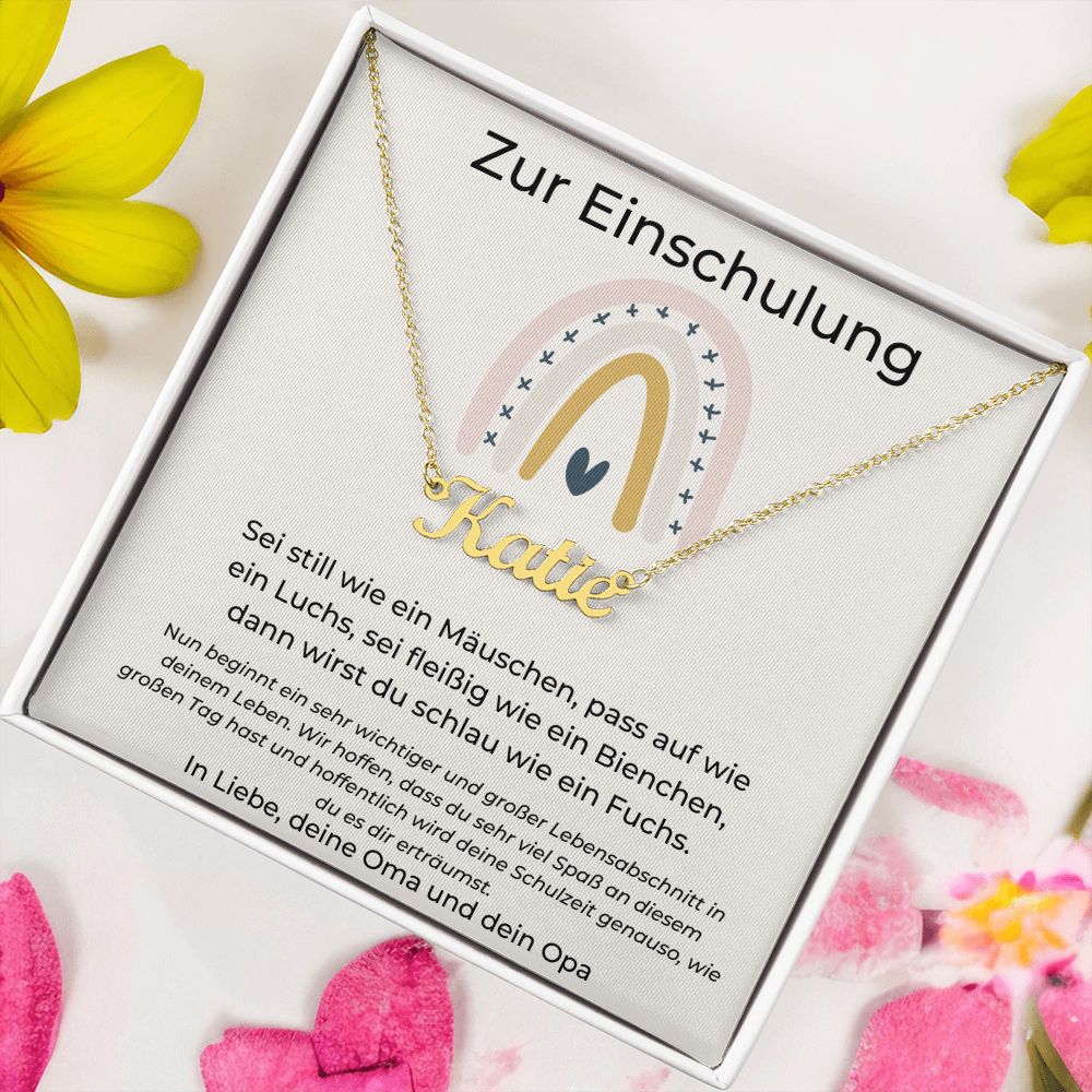 Name Necklace Einschulung 1
