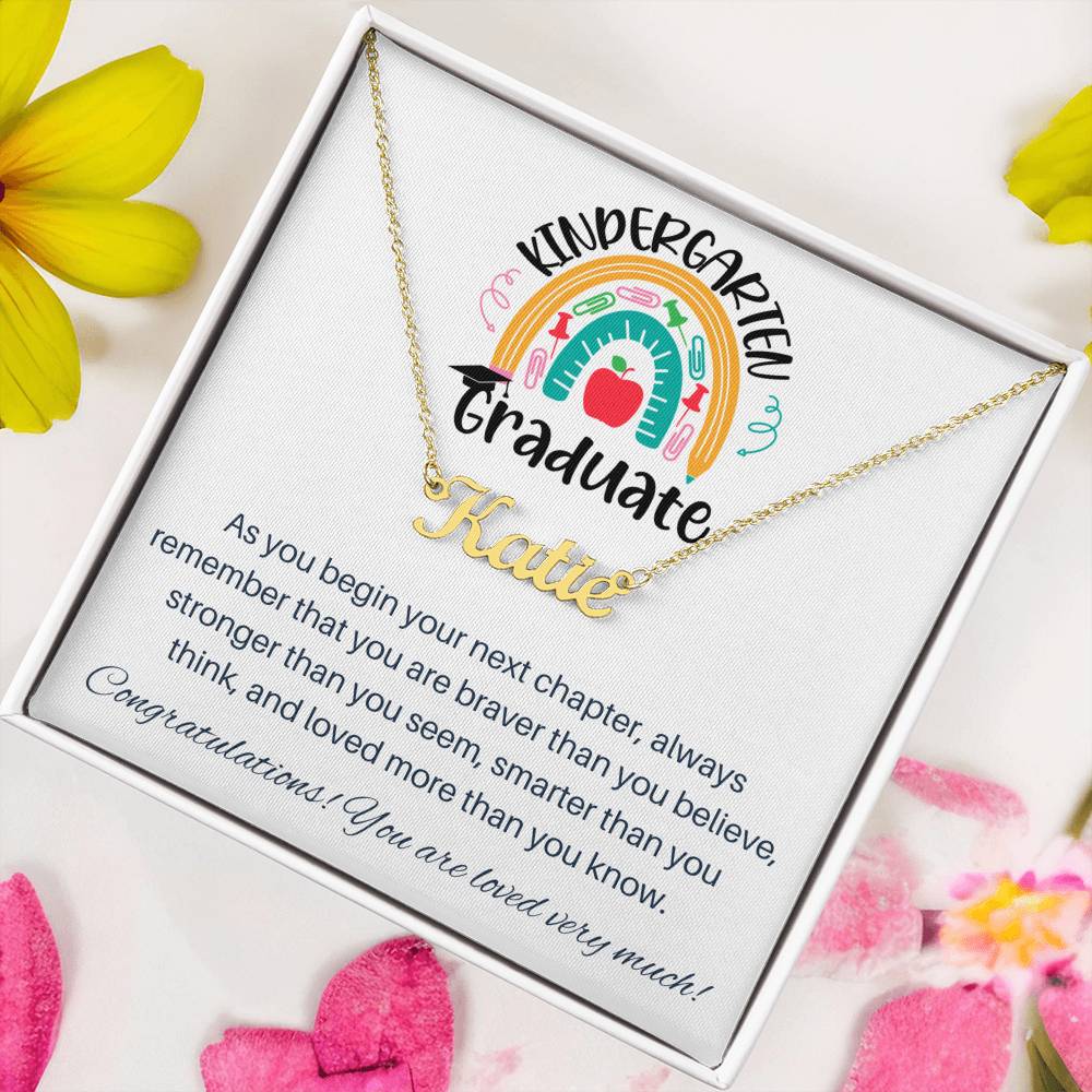 Kindergarten Graduation Gift - Custom Name Necklace 2