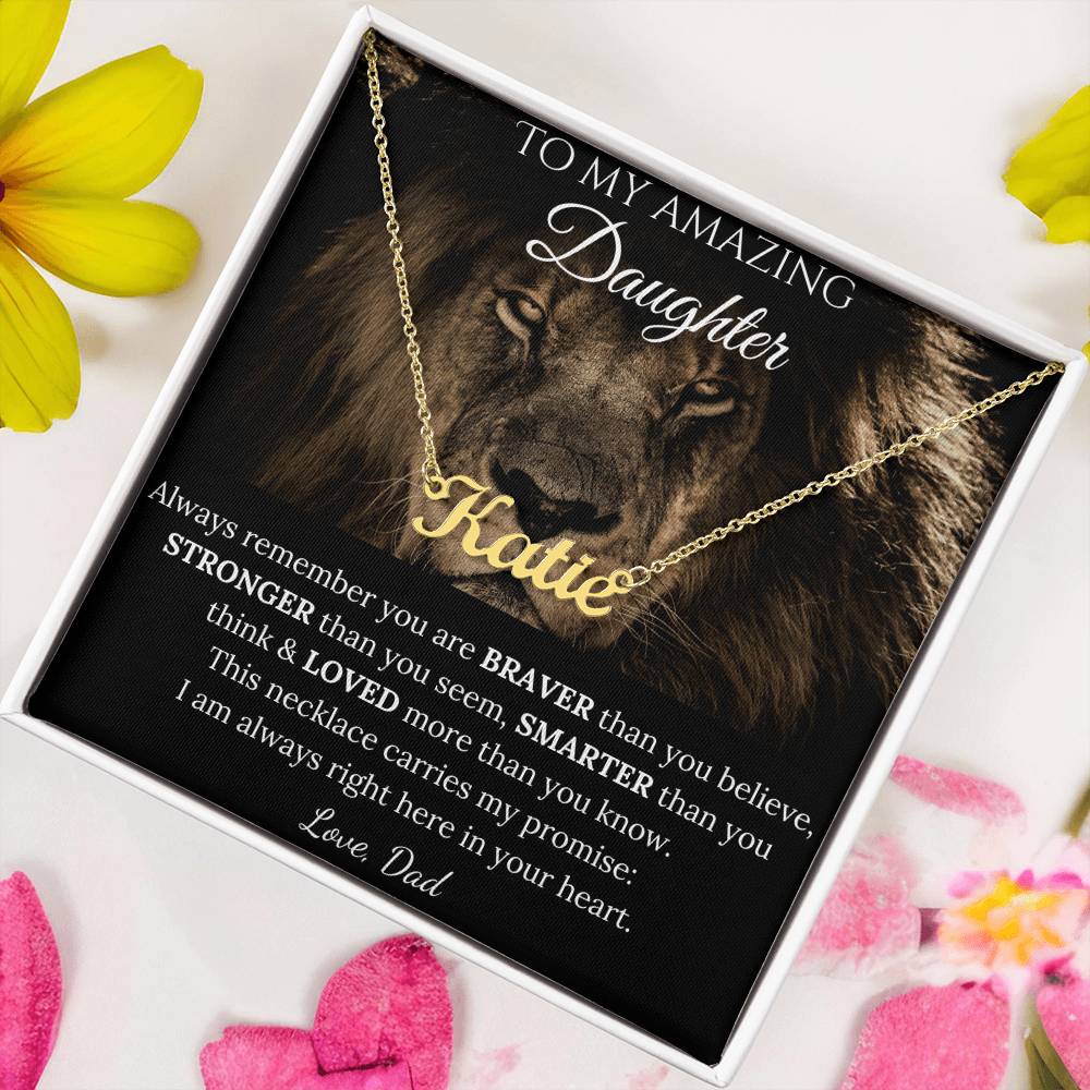 Personalized Name Necklace Daughter Gift From Dad 5