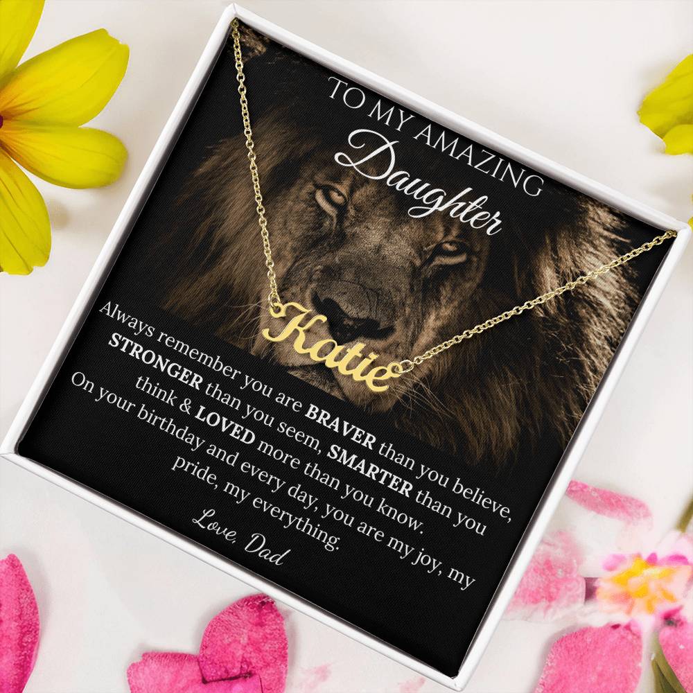 Personalized Name Necklace Daughter Gift From Dad 8
