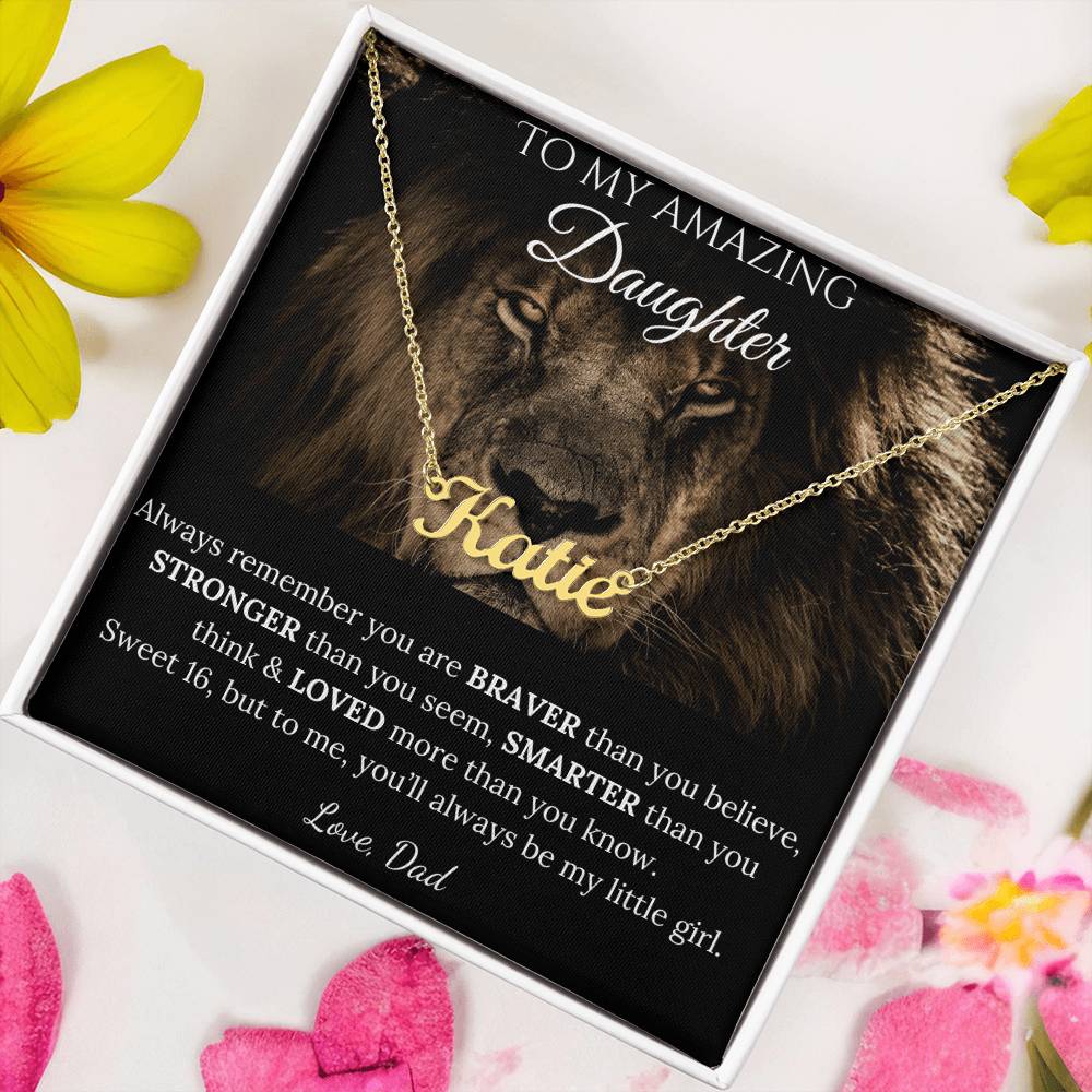 Personalized Name Necklace Daughter Gift From Dad 6