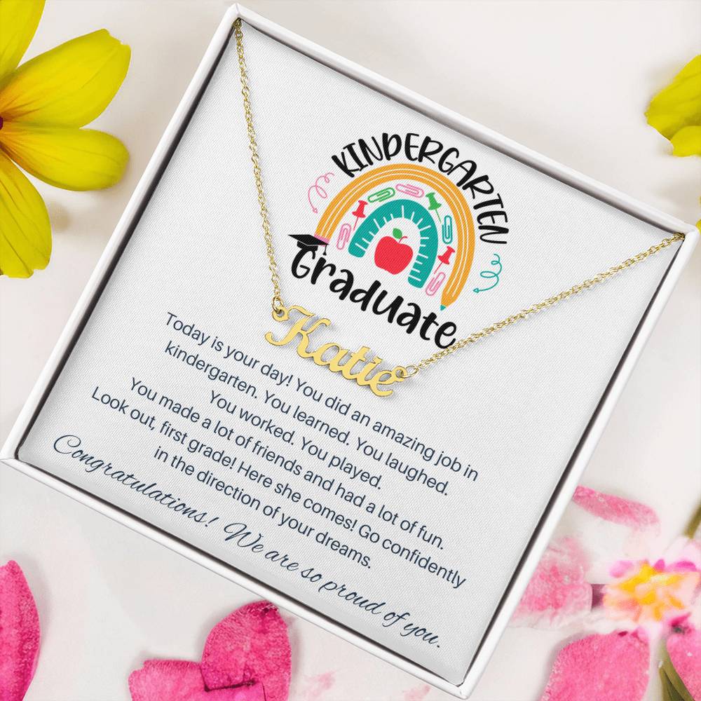 Kindergarten Graduation Gift - Custom Name Necklace 3