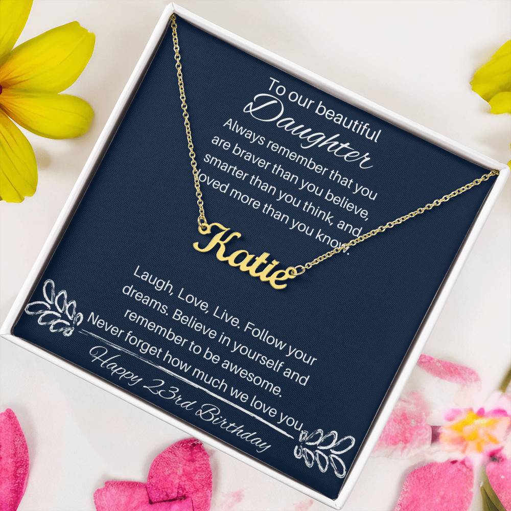 Daughter Personalized Name Necklace 23rd Birthday