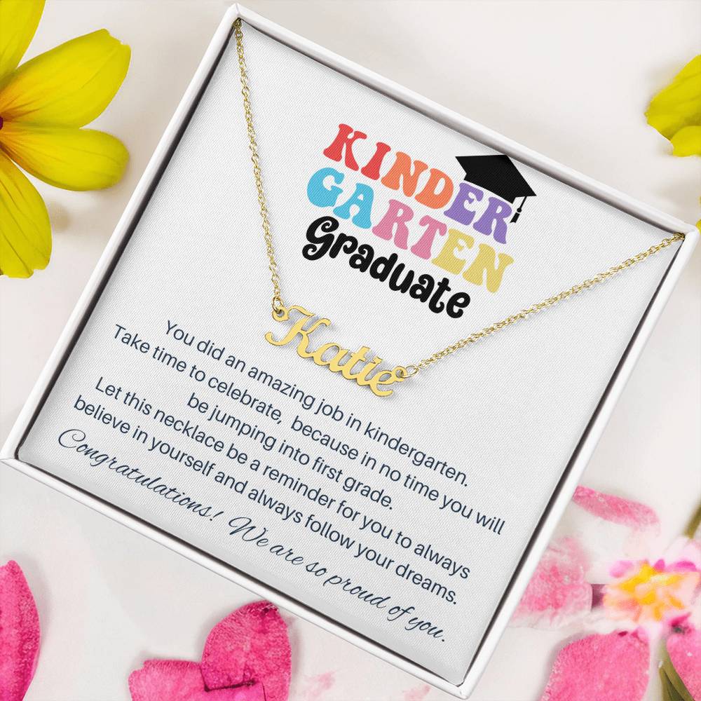 Kindergarten Graduation Gift - Custom Name Necklace 4