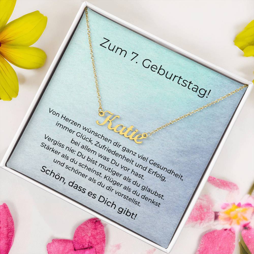 Zum 7. Geburtstag - Personalized Name Necklace