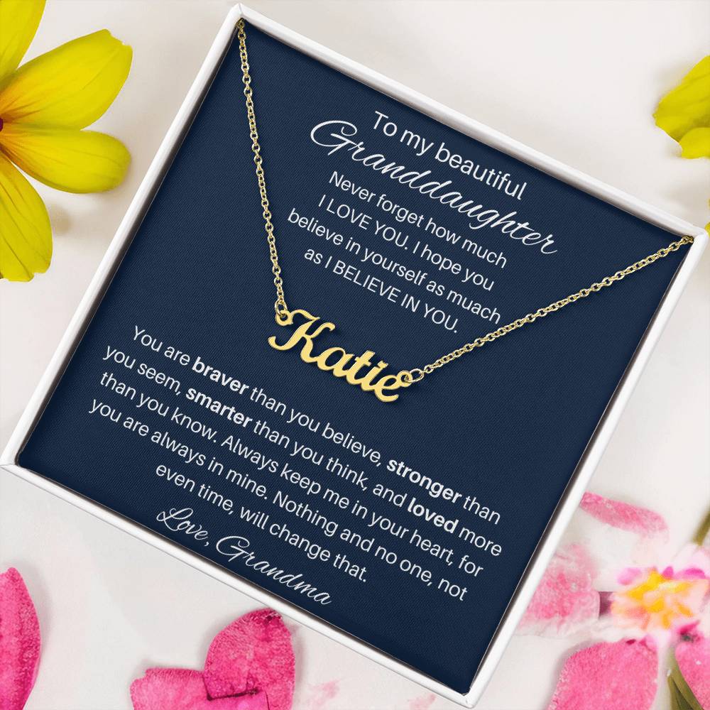Granddaughter Personalized Necklace Gift 3