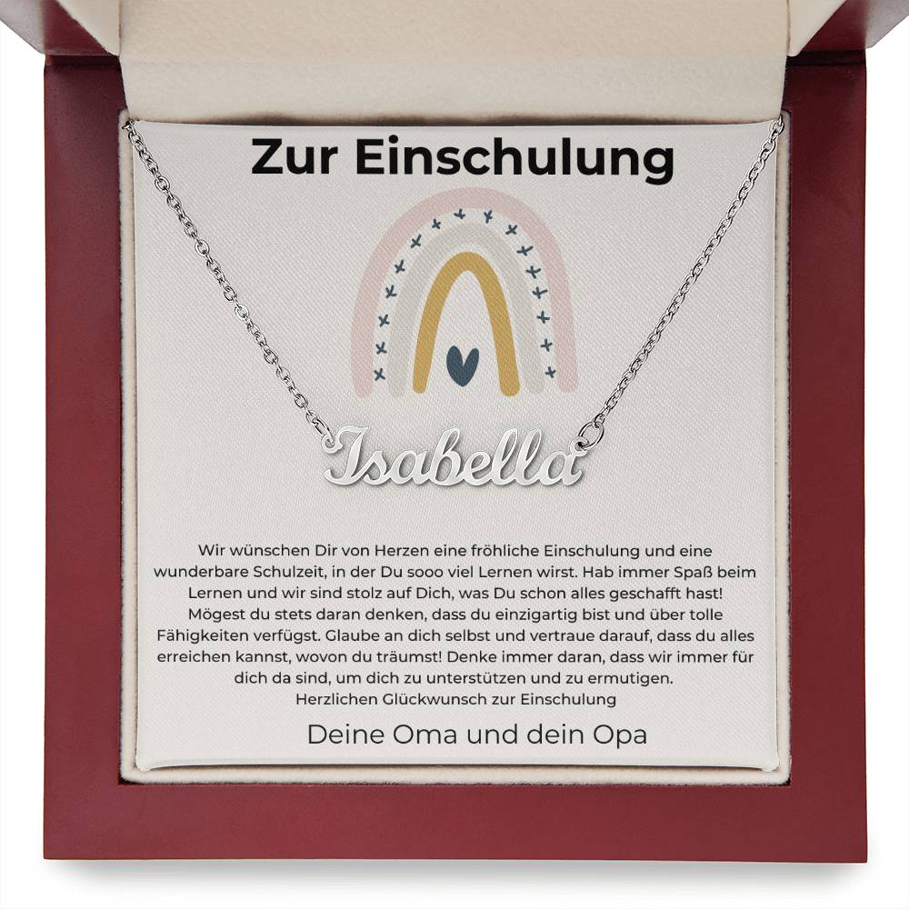 Hab Immer Spaß Beim Lernen - Custom Name Necklace
