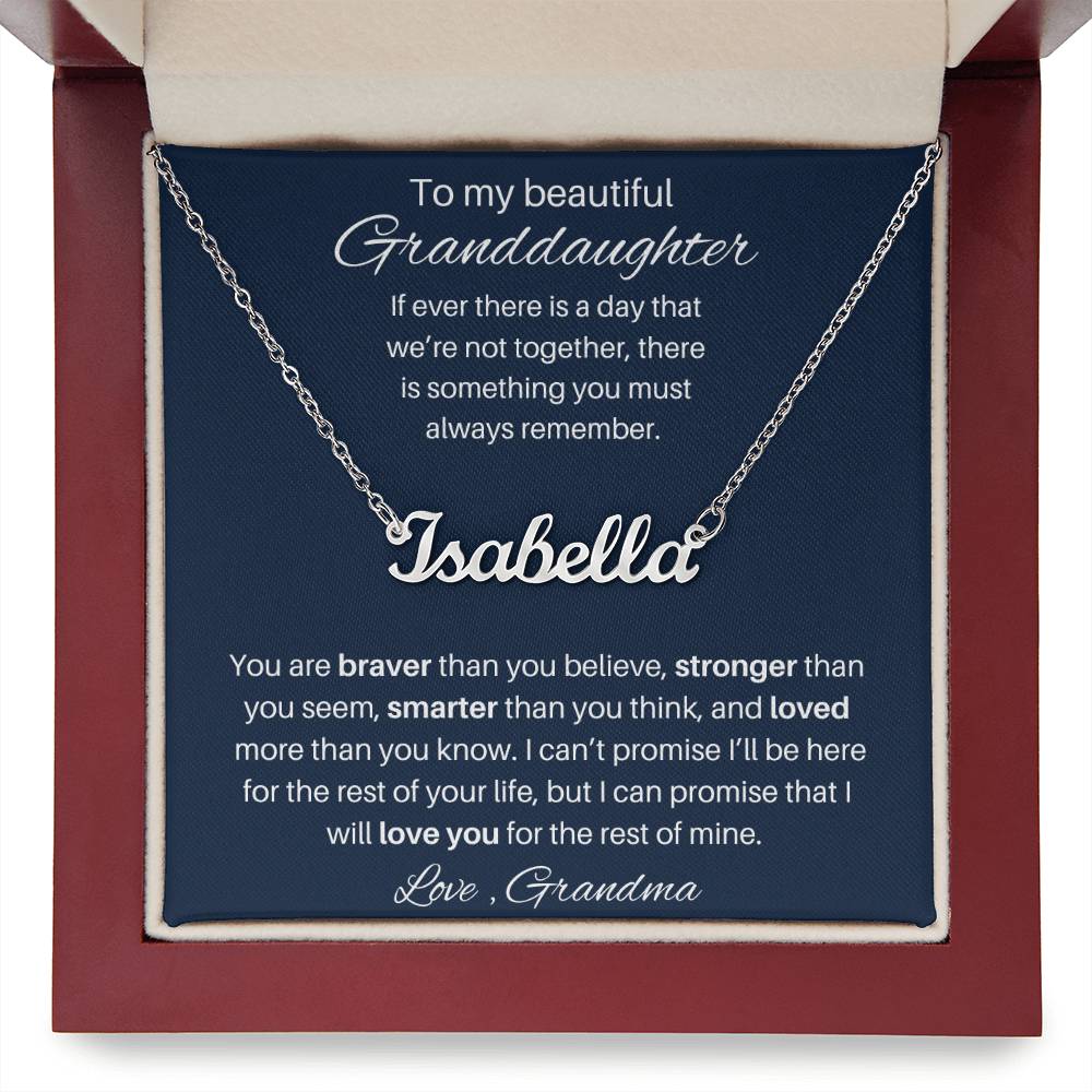 Granddaughter Personalized Necklace Gift 4