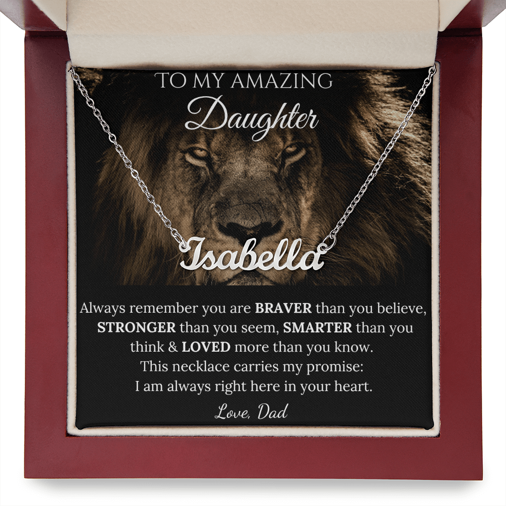 Personalized Name Necklace Daughter Gift From Dad 5