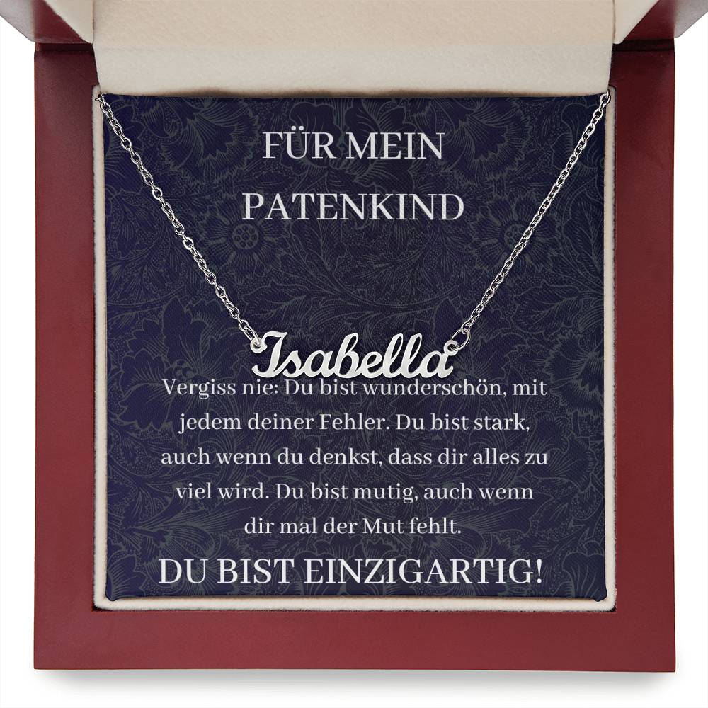 Für Mien Patenkind - Du Bist Stark - Custom Name Necklace