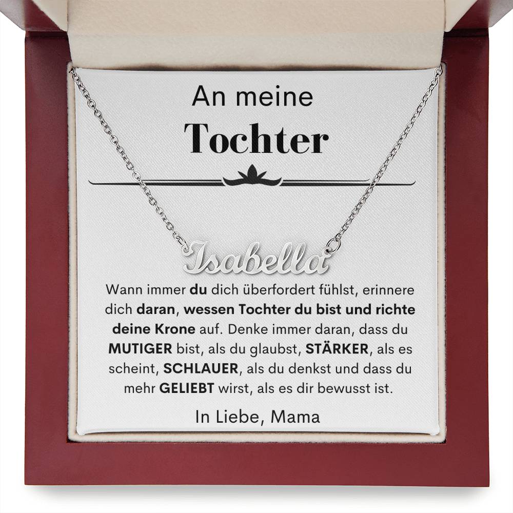 An Meine Tochter – Du Mehr Geliebt Wirst Als Es Dir Bewusst Ist – Custom Name Necklace
