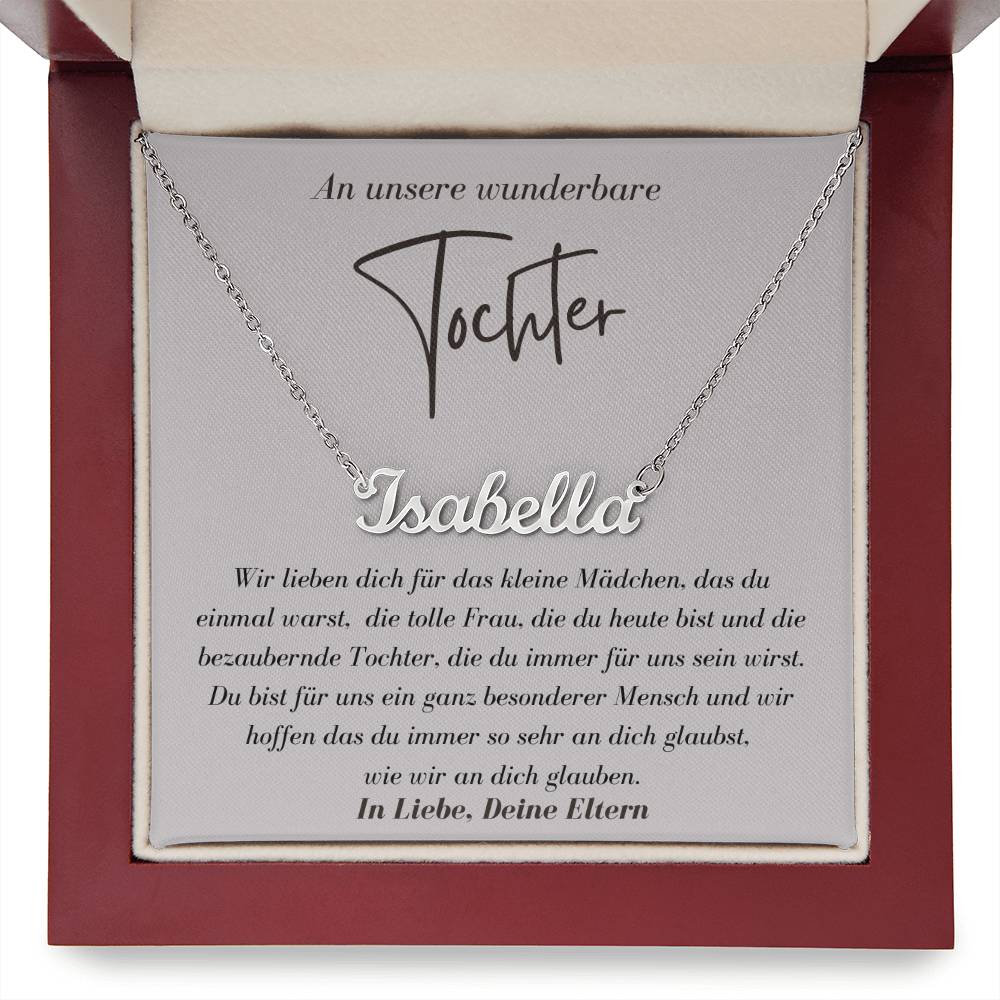 An Unsere Wunderbare Tochter – Wir Lieben Dich – Custom Name Necklace