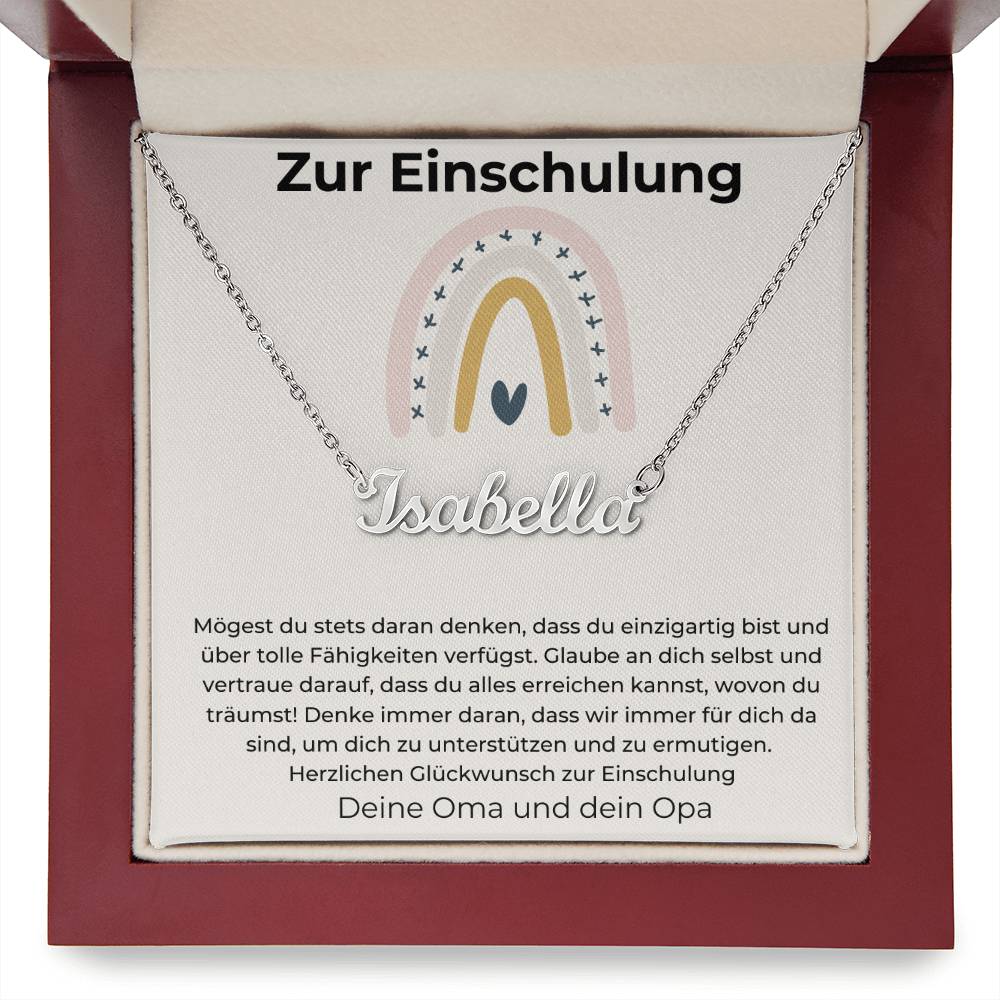 Vertraue Darauf Dass Du Alles Erreichen Kannst Wovon Du Träumst - Custom Name Necklace