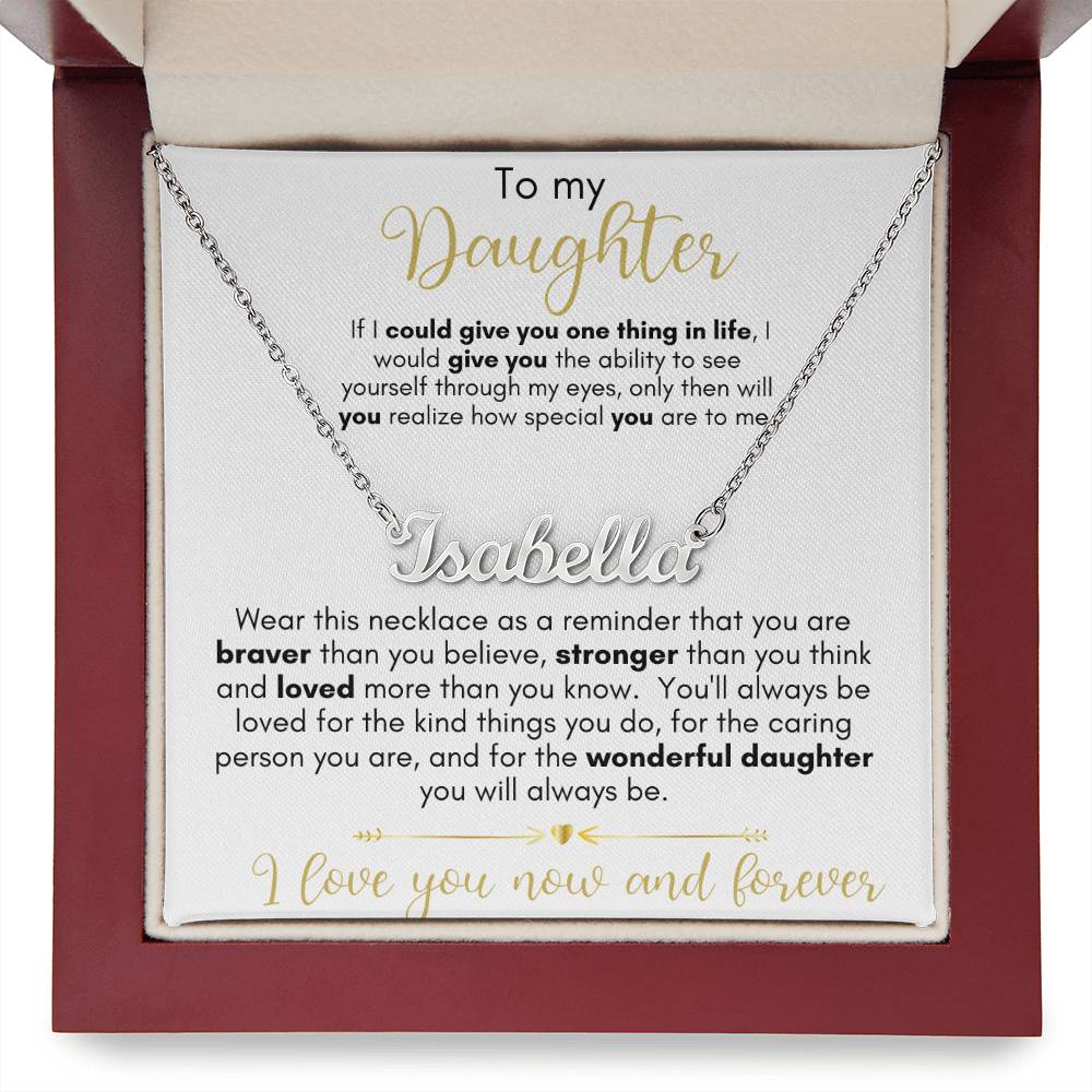 To My Daughter - Custom Name Necklace
