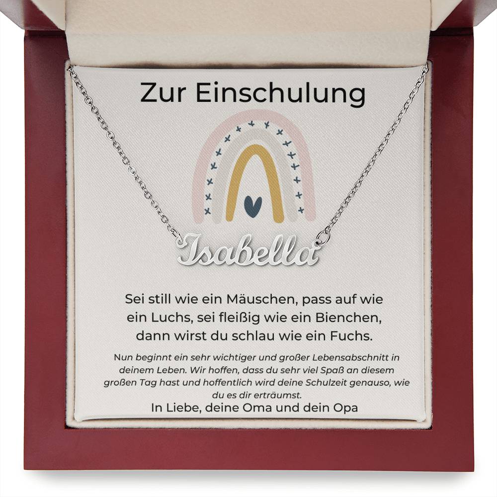 Name Necklace Einschulung 1