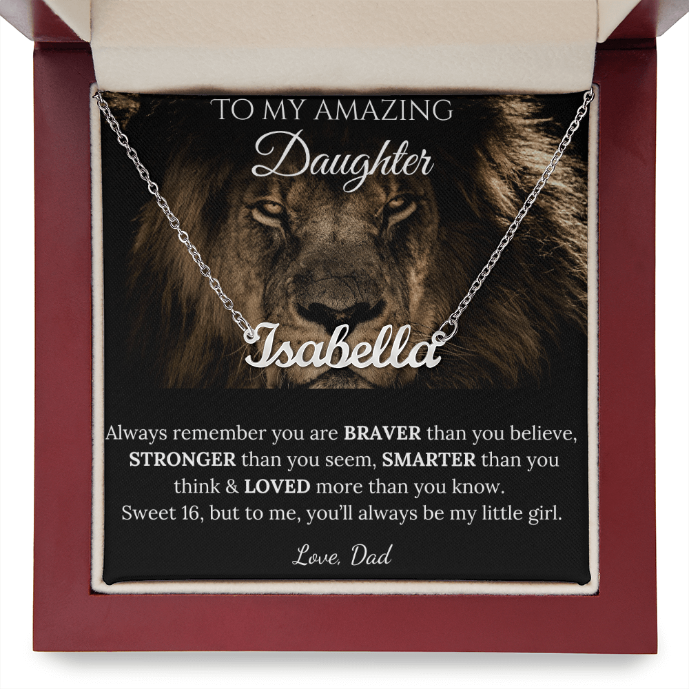 Personalized Name Necklace Daughter Gift From Dad 6