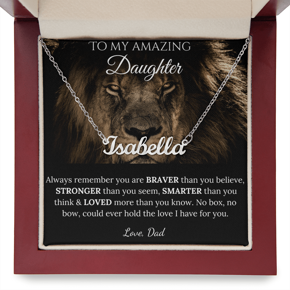 Personalized Name Necklace Daughter Gift From Dad 4