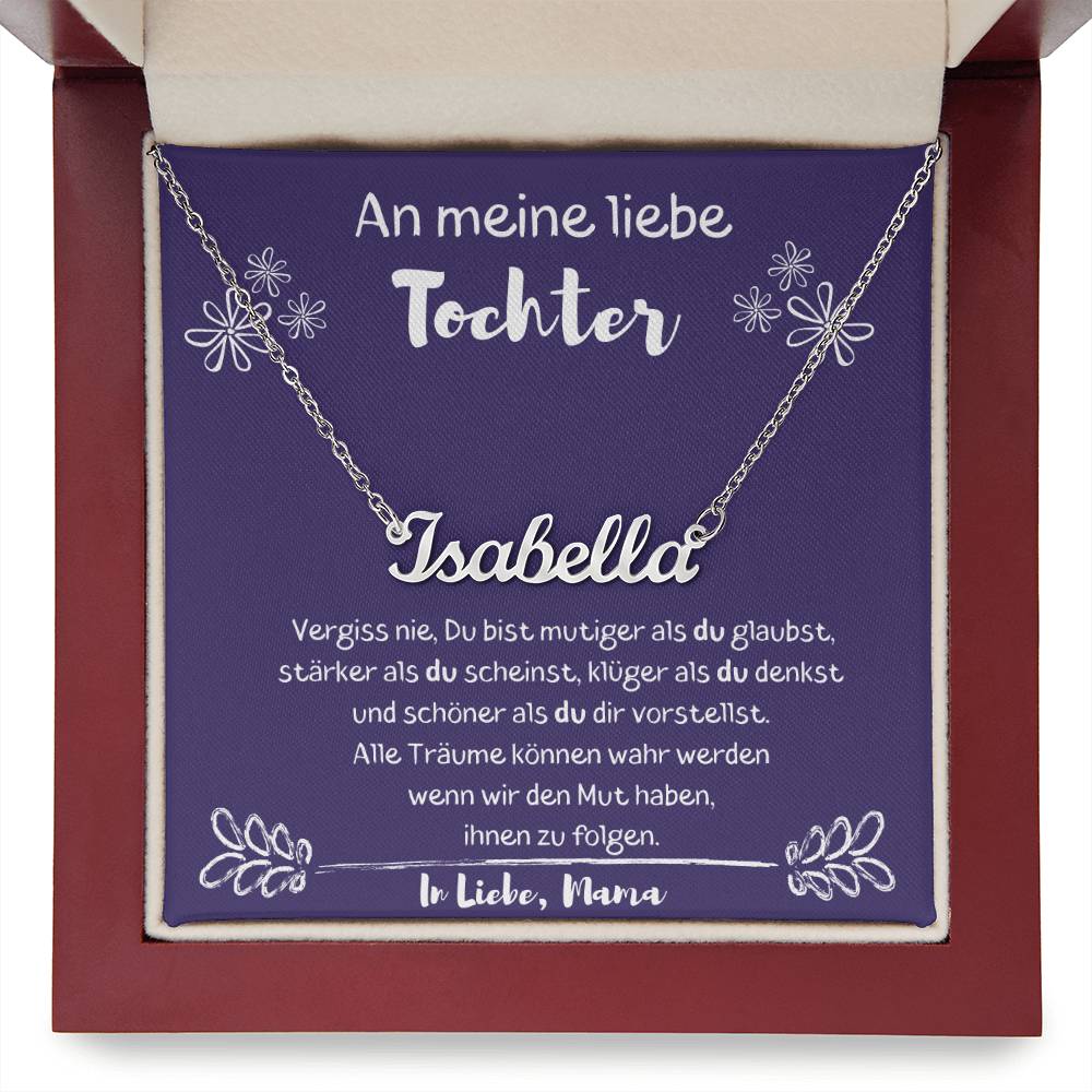 Tochter Personalisierte Namenskette - Du Bist Mutiger