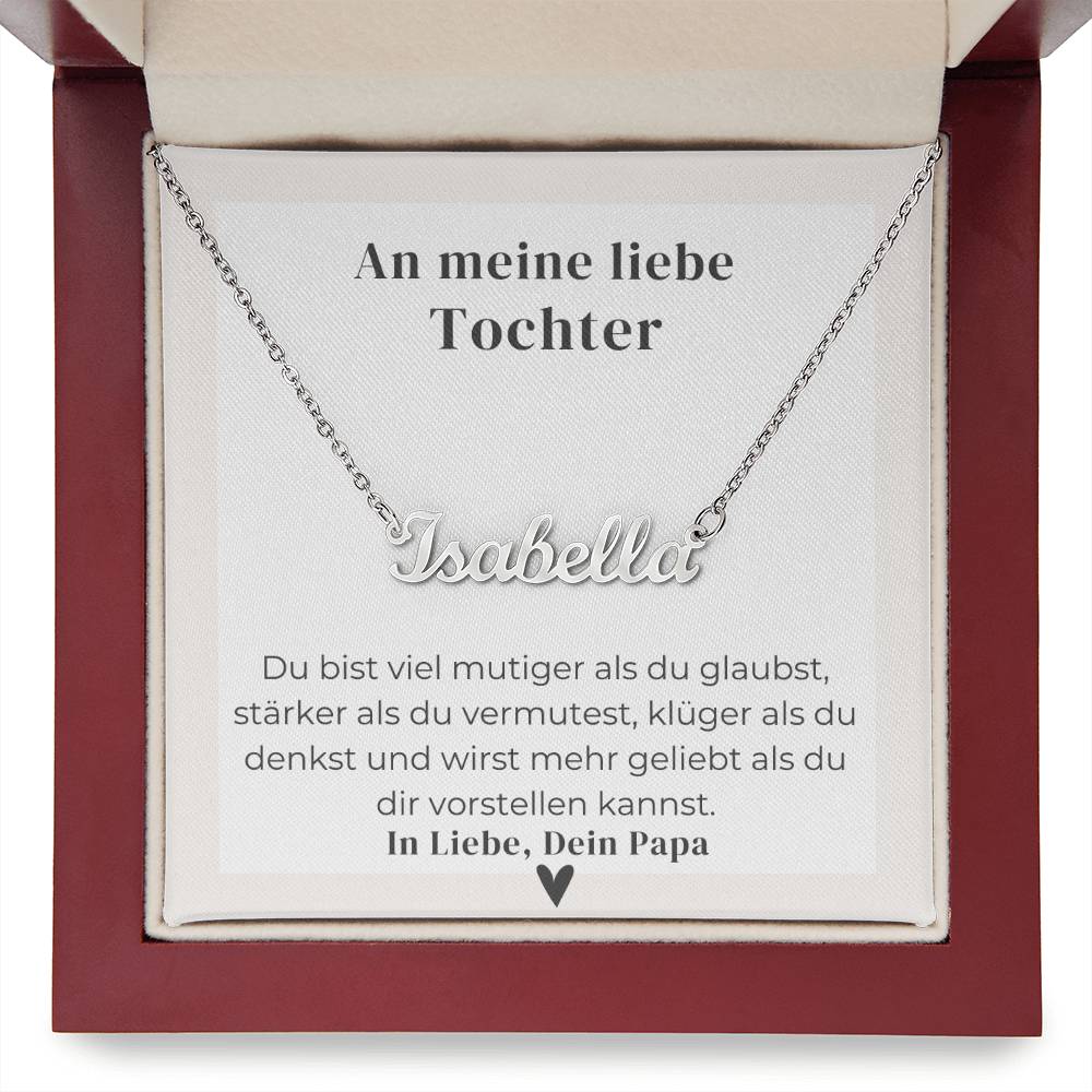 An Meine Liebe Tochter – Du Bist Stärker Als Du Scheinst – Custom Name Necklace
