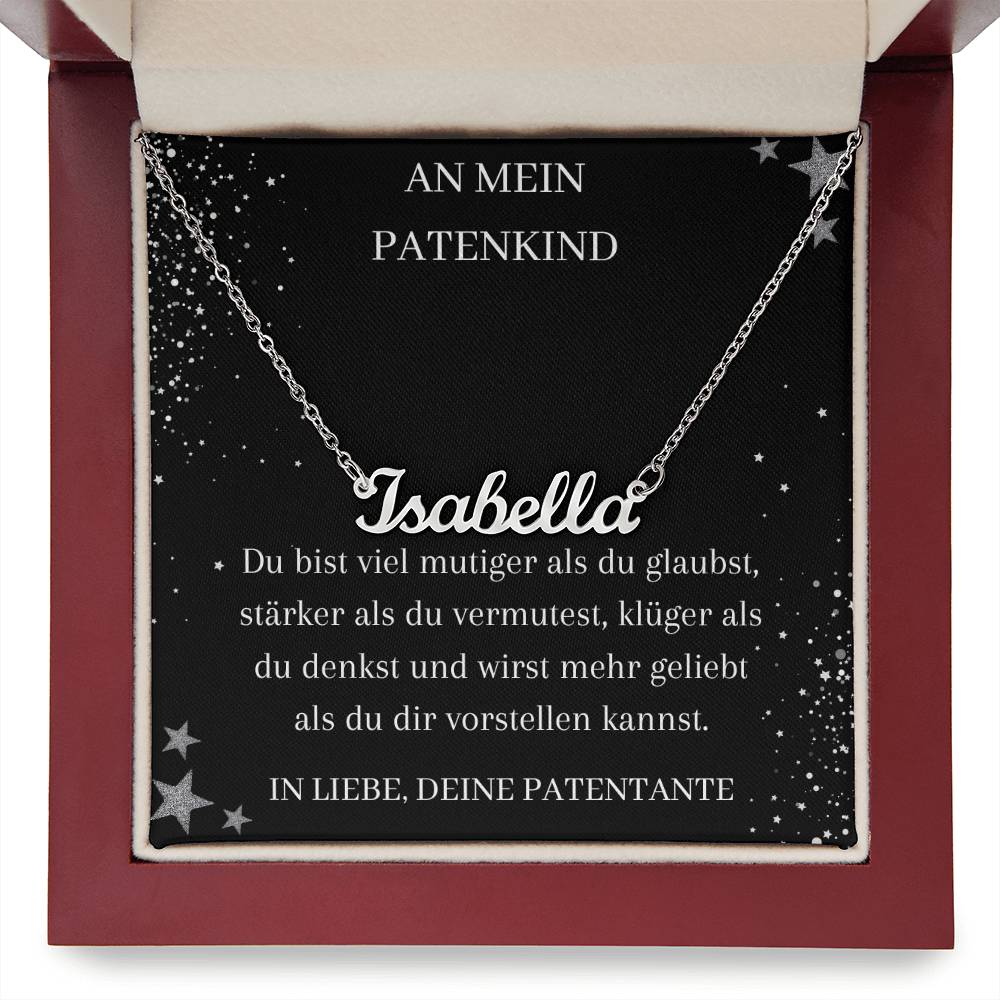 An Mein Patenkind - Du Bist Viel Mutiger Als Du Glaubst - Custom Name Necklace