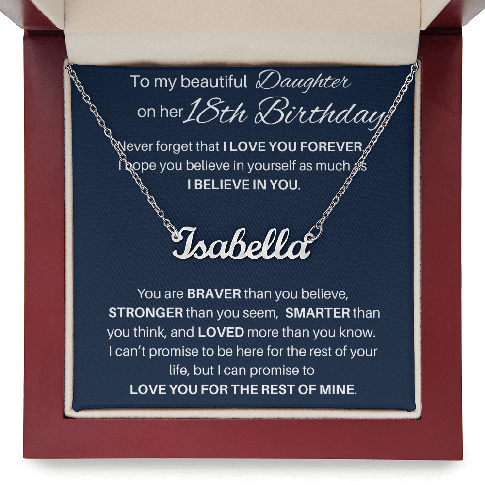 18th Birthday Gift Personalized Name Necklace