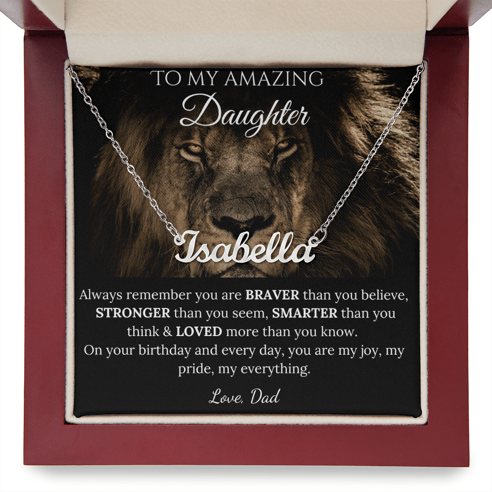 Personalized Name Necklace Daughter Gift From Dad 8