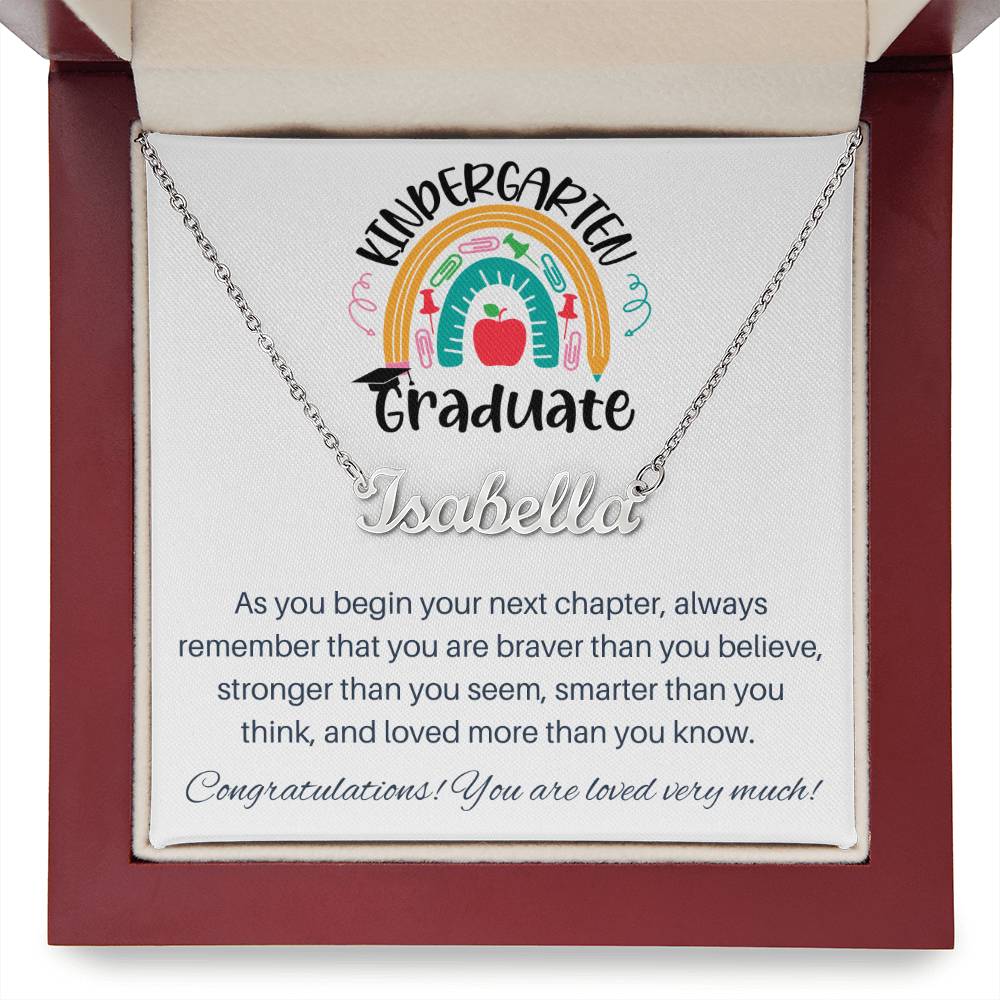 Kindergarten Graduation Gift - Custom Name Necklace 2