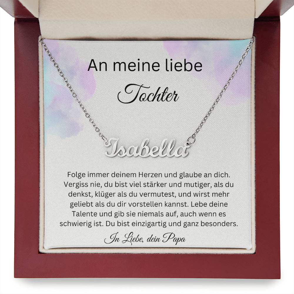 An Meine Liebe Tochter – Folge Immer Deinem Herzen – Custom Name Necklace