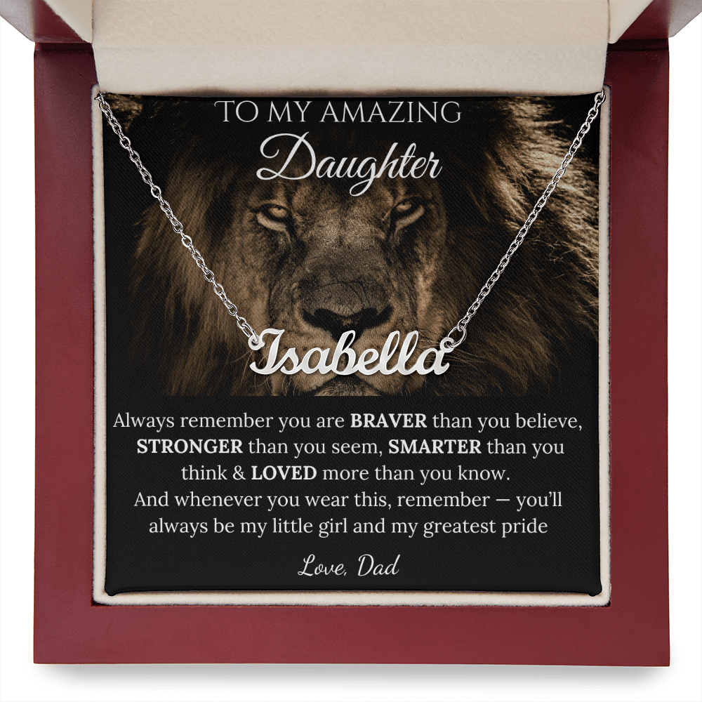 Personalized Name Necklace Daughter Gift From Dad 9