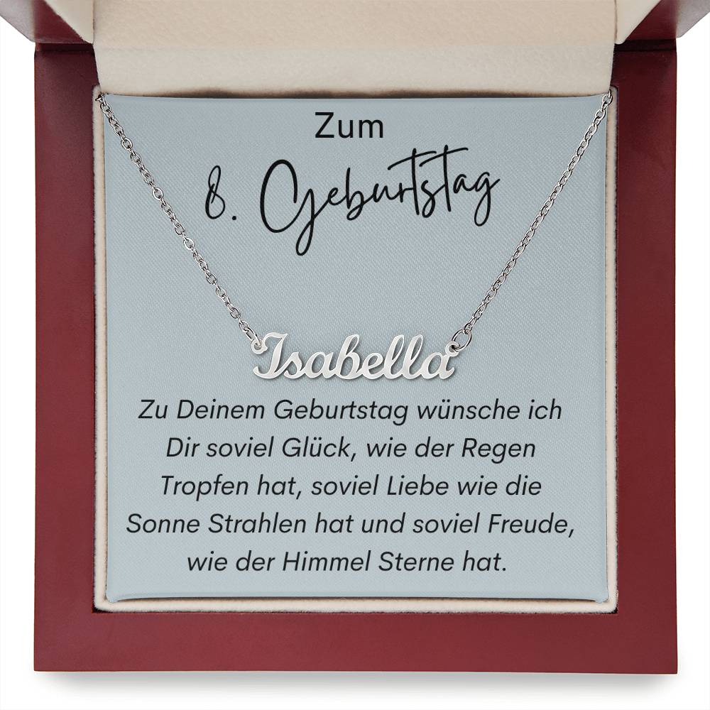 Zum 8. Geburtstag Personalisierte Namenskette