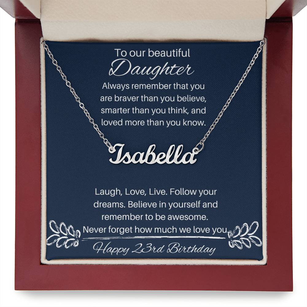 Daughter Personalized Name Necklace 23rd Birthday