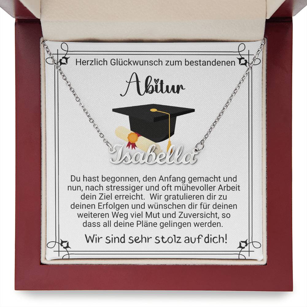 Wir Gratulieren Dir Zu Deinen Erfolgen - Custom Name Necklace