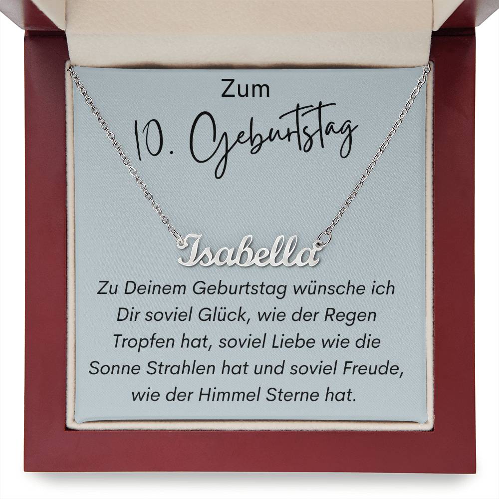 Zum 10. Geburtstag Personalisierte Namenskette