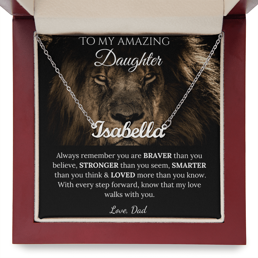 Personalized Name Necklace Daughter Gift From Dad 3