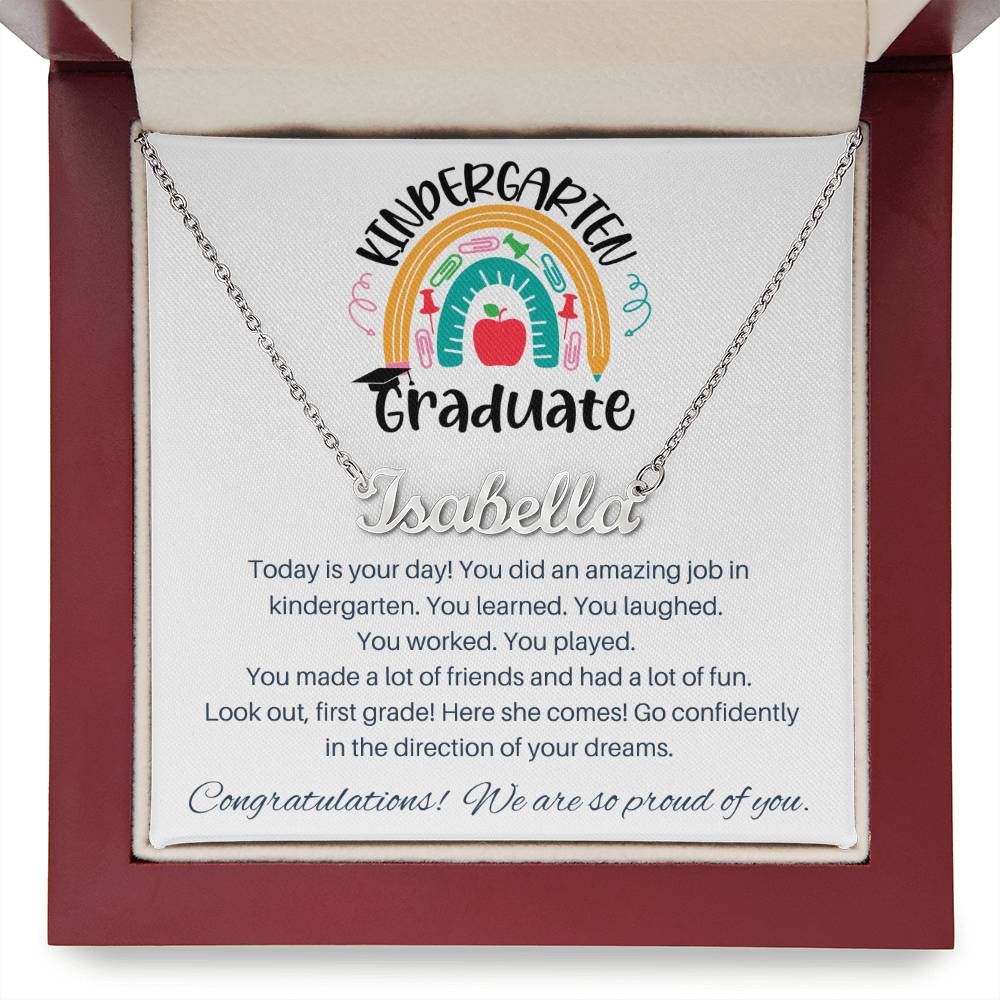 Kindergarten Graduation Gift - Custom Name Necklace 3