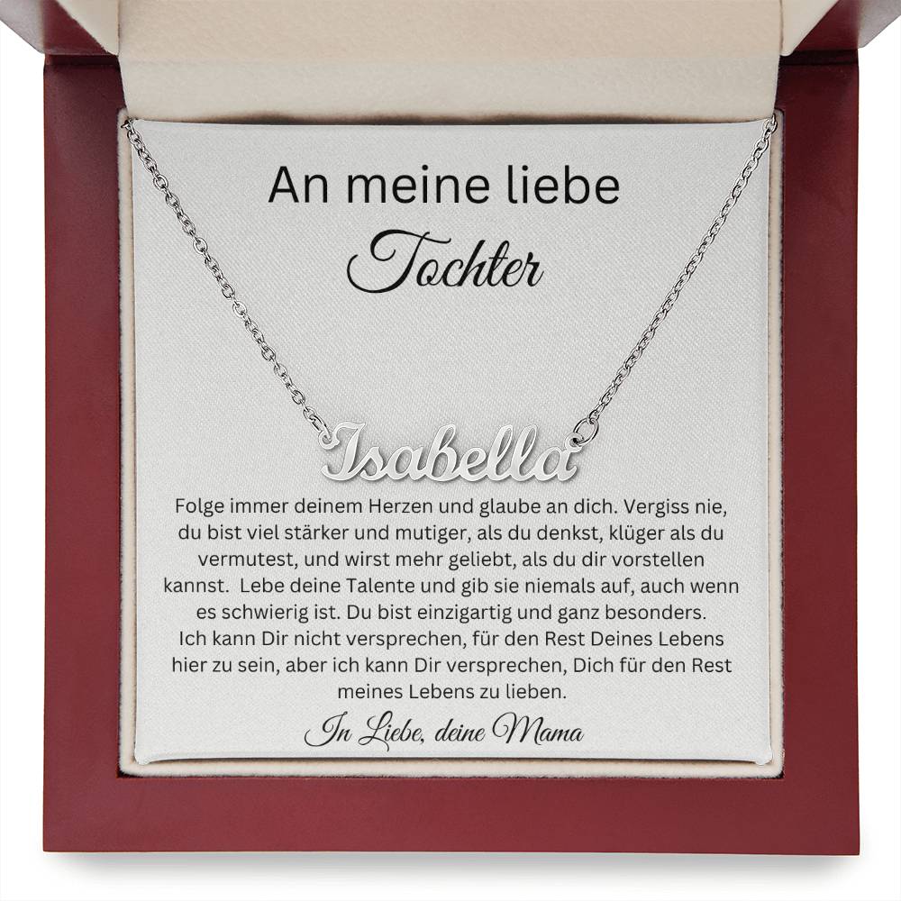 Tochter Personalisierte Namenskette - Lebe Deine Talente