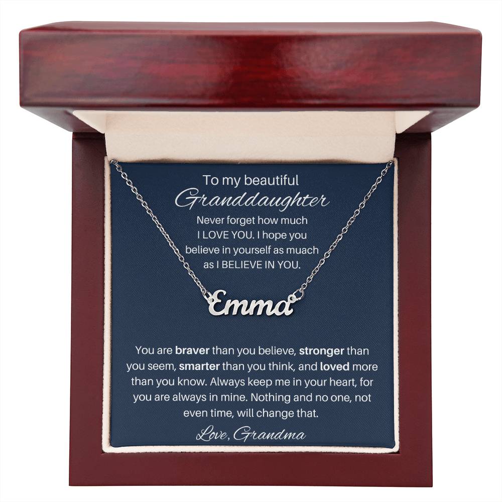 Granddaughter Personalized Necklace Gift 3
