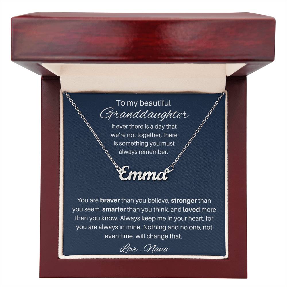 Granddaughter Personalized Necklace Gift 2