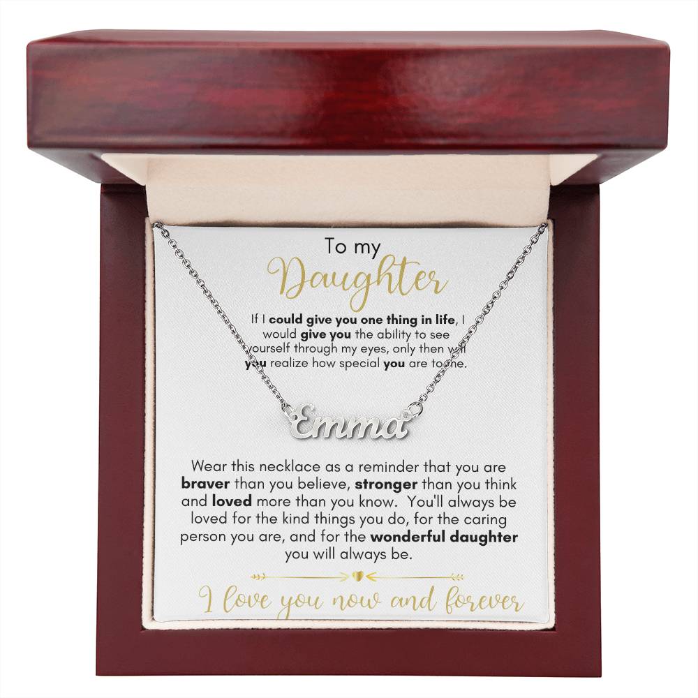 To My Daughter - Custom Name Necklace