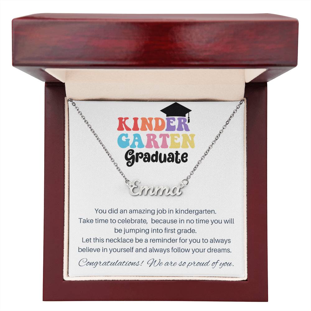 Kindergarten Graduation Gift - Custom Name Necklace 4