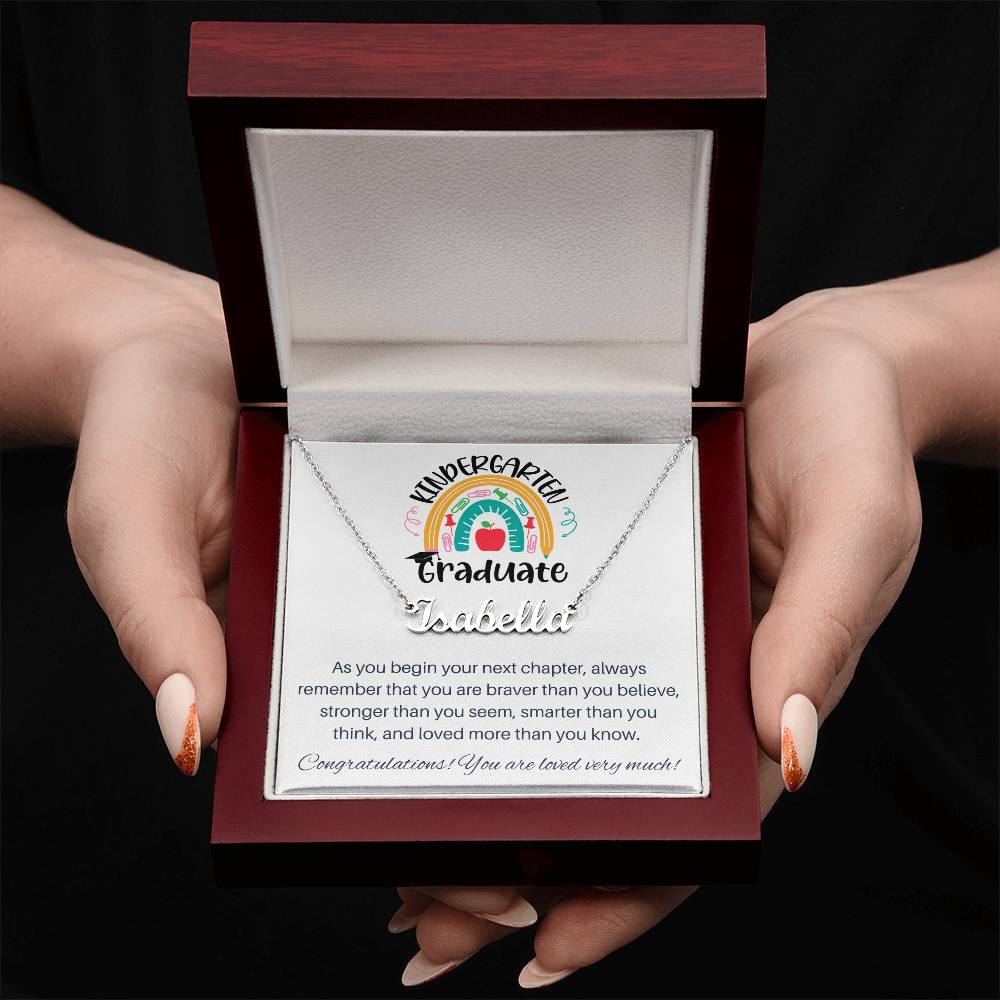 Kindergarten Graduation Gift - Custom Name Necklace 2
