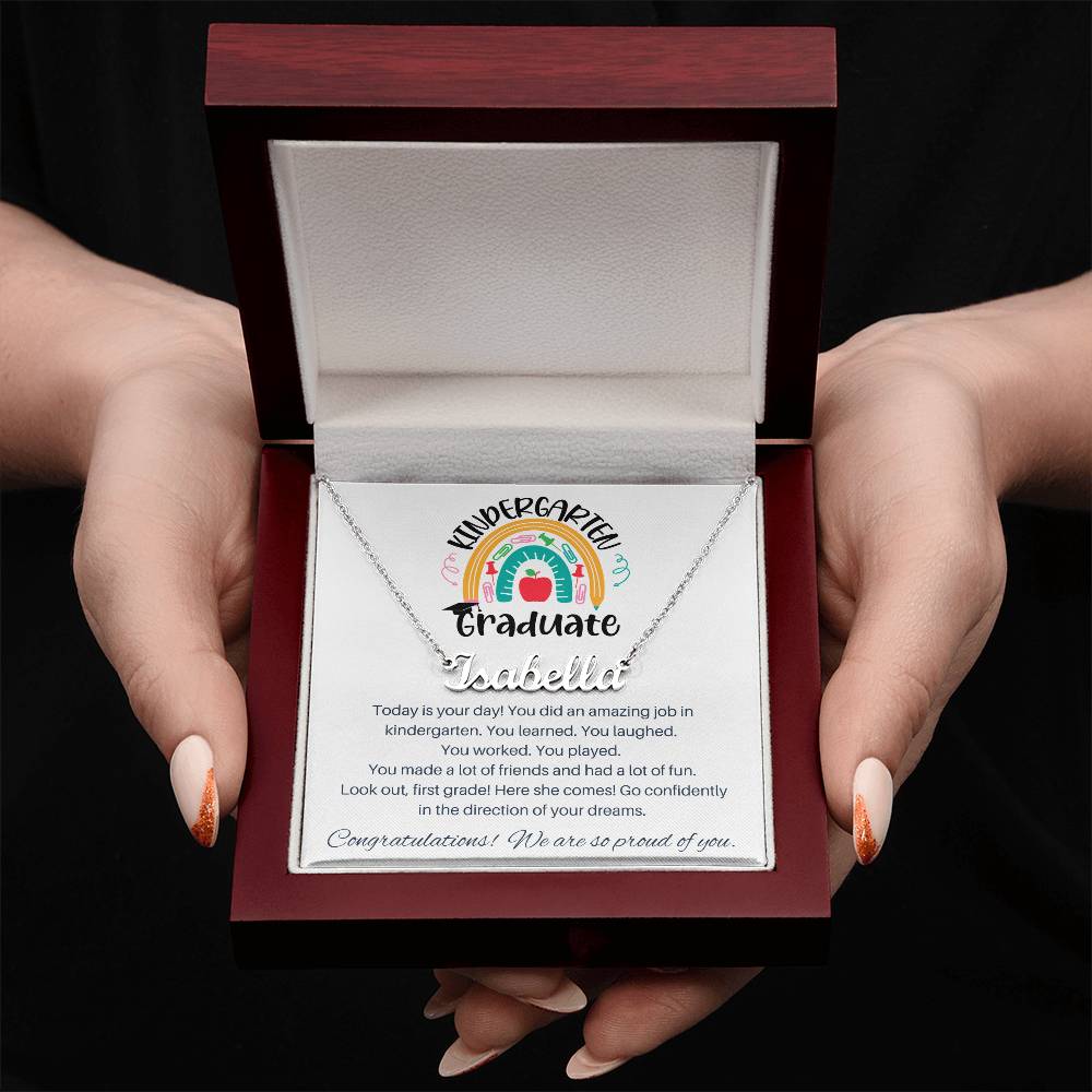 Kindergarten Graduation Gift - Custom Name Necklace 3